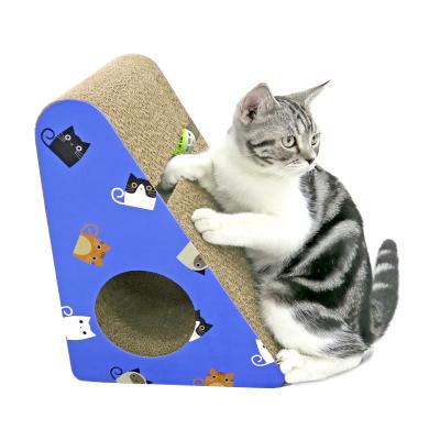 China DEKU Ultimate Post Viable Triangle Shape Scratching Cardboard Cat Scratchers And Cat Games CP-427 for sale