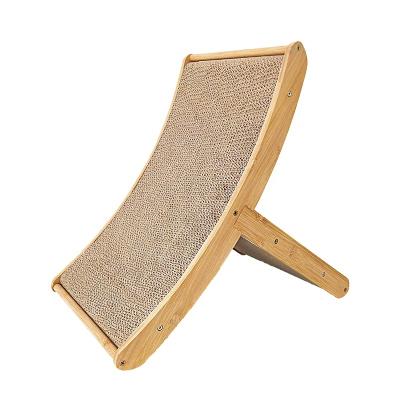 China Kittens furniture protecrtor T shape work area sustainable wooden corrugated paper cat scratchers with catnip for sale