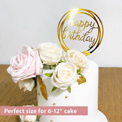 China Cake Makers Direct Sales Cake Plug-in Happy Birthday Cake Plug-in Acrylic Decoration Wedding Cardparty Supplies for sale