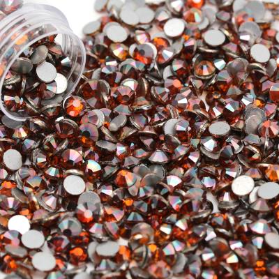 China Flatback Burgundy Color Glass Crystal Rhinestones For Diy Crafts Non Hotfix Stone Flatback for sale