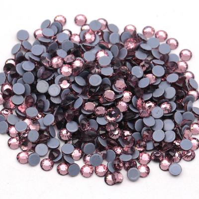 China Wholesale Lt Amethyst Flat Back Hotfix Glass Rhinestones Flatback Bead Suppliers For Diy Crafts for sale