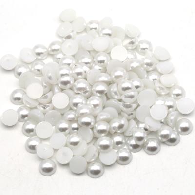 China Diy Phone Case 1.5-20mm White Rhinestones Appliques ABS Half Round Pearl Beads For Clothing Crafts for sale