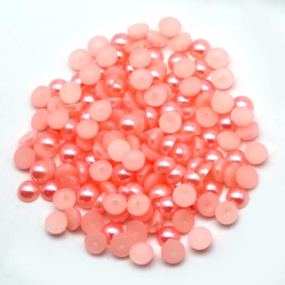 China Diy Phone Case Lt Rose Color 1.5-20mm ABS Hlaf Pearl Rhinestone Cabochons Loose Beads for sale