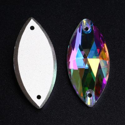 China Flatback WHATSTONE Nevette 5*10mm 6*12mm 7*15mm 9*18mm Crystal ab K9 Sew On Stones Bead Bling Crystal Stones For Sewing On Clothes for sale