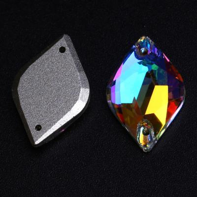 China Flatback WHATSTONE K9 Lemon Shape 9*14mm Sew On Glass Rhinestone For Clothing Dress Sewing Crystal Diamond Stone for sale