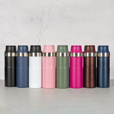 China 2023 New popular custom made PORTABLE Vacuum Stainless Steel Wall Insulated Water Bottle double logo available for sale