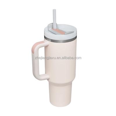 China 40oz Stainless Steel Tumbler Quencher Travel Tumbler PORTABLE Vacuum Insulated Cup Tumbler with Straw Lid Handle for sale