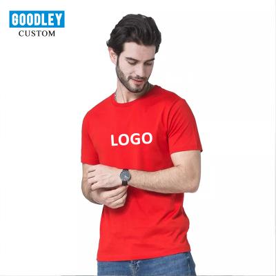 China Round Neck T-shirt Custom Summer LOGO T-shirts Cotton Embroidery Men Anti-pilling Fashion Full T-shirt Clothing Customized for sale