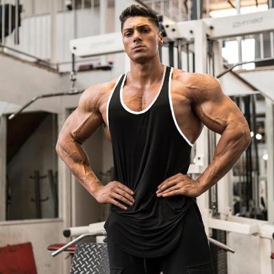 China Summer Fashion Cotton Slim Muscle Vests Mens Bodybuilding Clothing Gym Anti-pilling Custom Sleeveless Sportswear Mens White Fitness Muscle Vests for sale