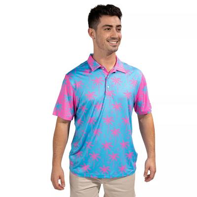 China QUICK DRY Men Golf 100% Cotton Wholesale Mens T-shirts Polo Shirts Custom Logo Sublimation Printing for sale