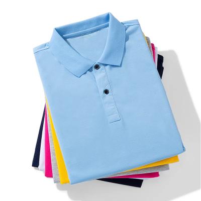 China New Business Casual Anti-wrinkle Style Slim Solid Color Polo Shirt Tee Shirt Men Fashion Short Sleeve Polo Shirts Men for sale