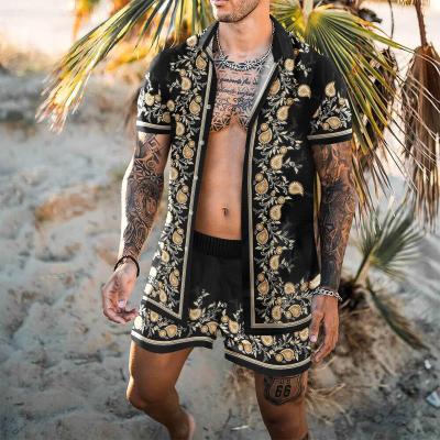 China Custom aloha anti-pilling men's shirts loose fit wholesale summer short sleeve hawaii shirt for sale