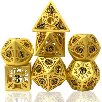 China Polyhedral Dies Set Hollow 7pcs Metal Dies Custom DND With Colored Metal Copper for sale