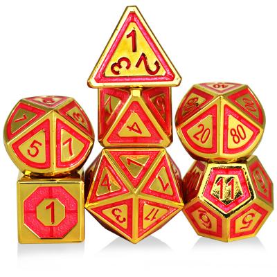 China Colorful Dnd RPG Board Game Custom Polyhedral Dies Dies 7 Set DND Game Metal Dungeons and Dragons Dies Dies for sale