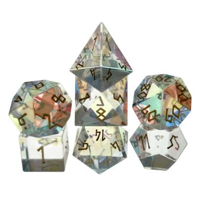 China Polyhedral Dies Set 7pcs Customized High Quality DND Wholesale Gem Dice for sale