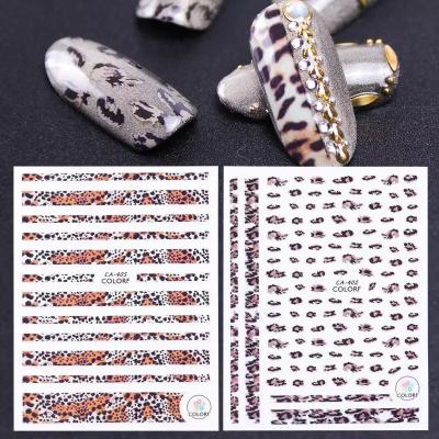 China 3d Nail High Quality Nail Art Sticker Leopard Snake Skin Nail Sticker Decal DIY Art Decoration 3D Designer for sale