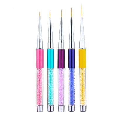 China Nail Art Desgin Nail Art Rhinestones UV Drawing Handle Brushes DIY Acrylic Gel Coating Nail Brush For Nail Art Tool for sale