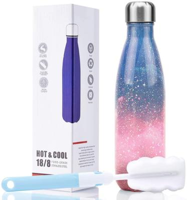 China Sustainable Minimal Stock Insulated Stainless Vacuum Shape Water Bottle 2021 For Sport Double Wall Cola Shaped for sale