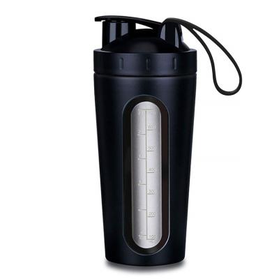 China Popular Viable Products Mixer BPA Free Running Water Cup Stainless Steel Sports Logo Gym Protein Shaker Bottles Custom With Window for sale