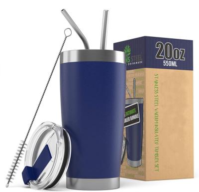 China 2021 New Style Hot Selling Trending Viable 20oz Clear Black Drink Tumblers 20oz With Straw Drinking for sale