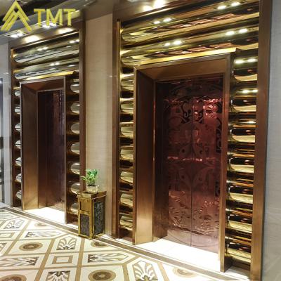 China PVD Plating TMT Custom Restaurant Room Divider Wall Panel Partition Fancy Decorative Commercial Room Dividers for sale