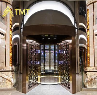 China PVD plating metal bronze color luxury mondern design for hotel lobby door decorative project for sale