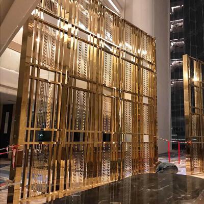 China Luxury Hotel Lobby Decoration Stainless Steel Decorative Art Screen for sale