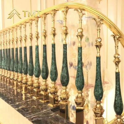 China Modern Luxury Aluminum K Gold Stair Railing for sale