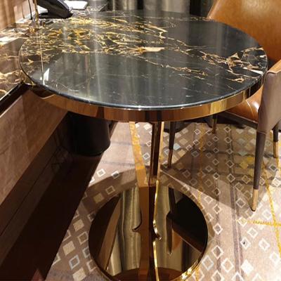 China (Size) hotel room coffee table adjustable stainless steel modern luxury metal furniture for sale