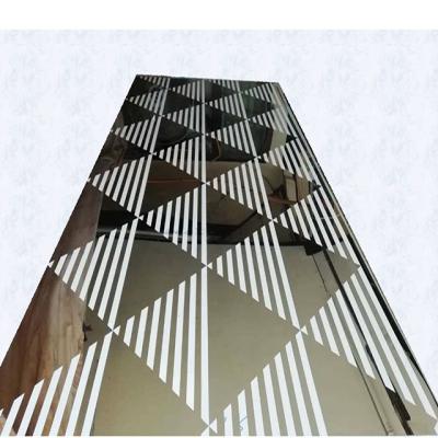 China Decoration sus 304 mirror stainless steel sheet mix surface luxury indoor elevator wall panel sheet for sale