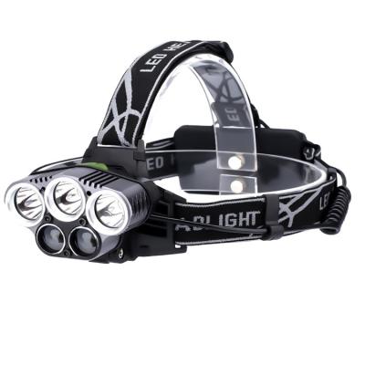 China 20W LED Headlight 6 Modes 3000LM 5 LED Head Camping Head Lighting Lamp Hunting Headlight T6 For Outdoor Camping Fishing for sale