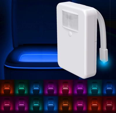 China Modern PIR Motion Sensor 16 Colors Modern Toilet Night Light Xiesheng LED Lamp Work Card Light Toilet Bowl Light For Home for sale