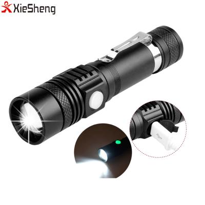 China Adjustable Focus Flashlight USB Rechargeable Led Aluminum Alloy Led Torch 1000 Lumens Tactical Flashlight For Camping for sale