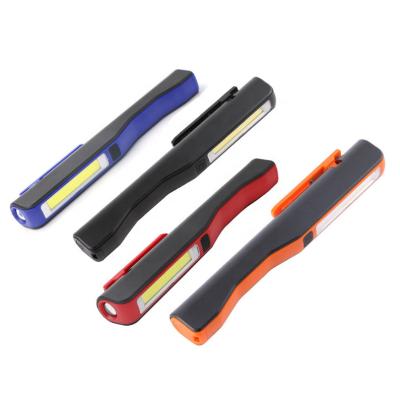 China 2 Mode LED Pocket Portable Handheld Flashlight Rechargeable COB Camping Pen Light for sale