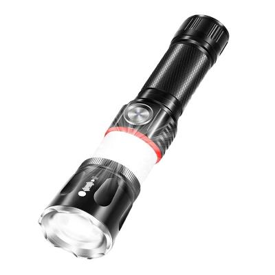 China Super Bright Zoomable Portable Waterproof Tactical Work Light Portable Waterproof LED COB Flashlight Camping Magnetic Bass Torch Rechargeable Flashlight for sale