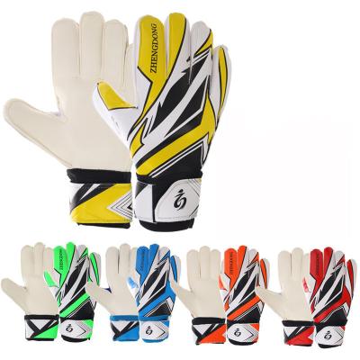 China No Finger Protection Professional Adult Soccer Goalkeeper Gloves With Finger Protector Thickened PU Latex Goalie Non-slip Wear-Resistant Glov for sale