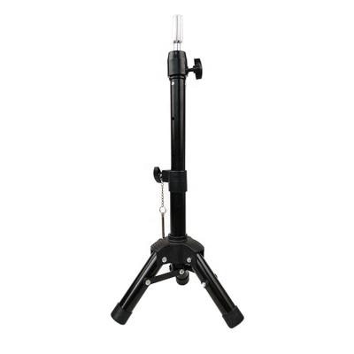 China Adjustable Mini Sell Multifunction Tripod Stand Metal Mannequin Main Holder Wig Holder Tripod For Hairdressing Cosmetology Training for sale