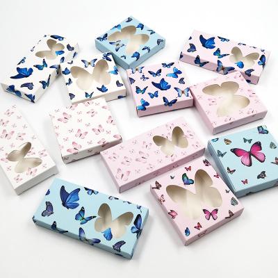 China Handmade Butterfly Eyelash Packaging Box Lashbox For 25mm False Mink Eyelash for sale