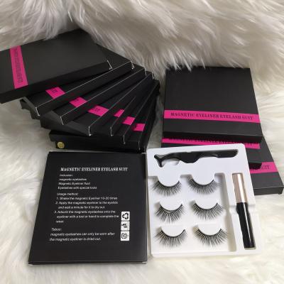 China Magnetic Eyelashes Drop Shipping Magnetic Eyelashes With Glue Tweezers Private Label for sale