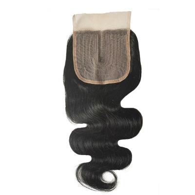 China Curly Hair 4X4 Curly Lace Closure Brazilian Hair T Part Closure Read To Ship for sale