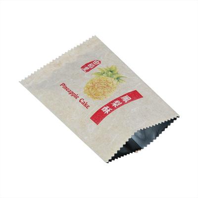 China Food Heat Sealing Taiwan Pineapple Cake Paper Bags With Middle Sealing for sale