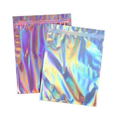 China Digital Moisture Proof Printing Holographic PET Laser Film Underwear Clothes Lady Bag Swimsuit Ziplock Plastic Bag For Clothing for sale