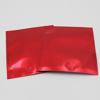 China Recyclable Heat Seal Three Side Sealing Red Laser Flat Bottom Bag Mobile Phone Parts Packaging Bags for sale