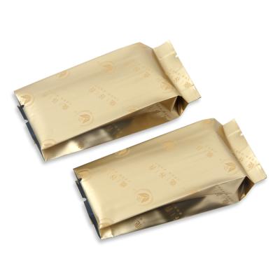 China Moisture Proof Customize Colors Aluminum Foil Eight Sides Sealed Food Packaging Bags For Tea Leaf Black Coffee Bean for sale