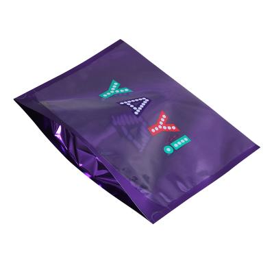 China Visible Transparent Moistureproof Laser Logo Three Side Sealed Custom Makeup Tools Packaging Bags for sale