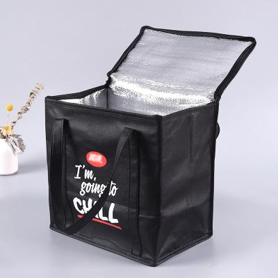 China High Quality Custom Large Insulated Non Woven Insulated Tote Grocery Bag Cooler Bag for sale