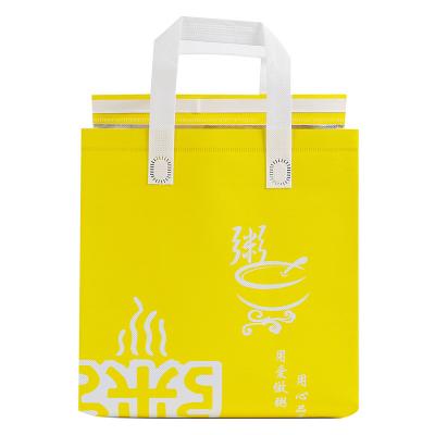 China OEM Waterproof Custom Thermal Food Promotion Bag Food Delivery Insulated Cooler Takeaway Nonwoven Thermo Bag for sale