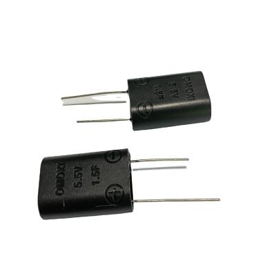 China Energy Storage Fully Sealed Supercapacitor Module Combo Farad Capacitor Black Shell 5.5v 1.5f for sale