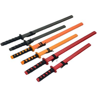 China Anime Katana Samurai Cosplay Wooden Sword Simulated Animation Prop Weapon Performance Props Fitspi 74cm 54cm for sale