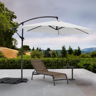 China Large Size Modern Outdoor Steel Banana Square Umbrella Uland Garden Umbrella Outdoor Patio Umbrellas for sale